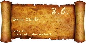 Wolz Ottó névjegykártya